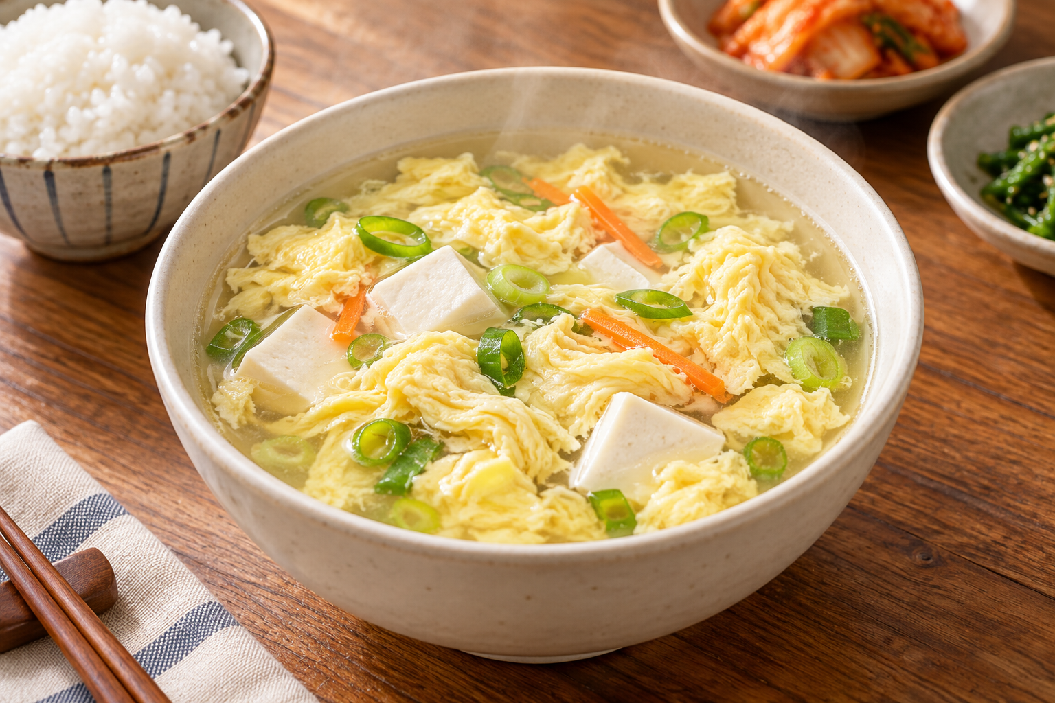 Gyeran-guk · Korean Egg Soup Korean seasonal food