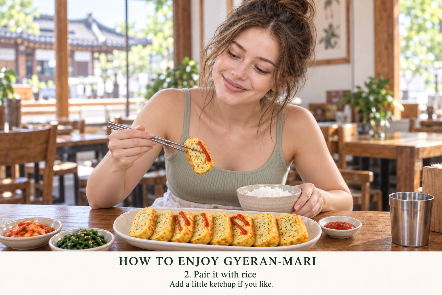 2. Pair with rice or banchan and use only a little ketchup if preferred.