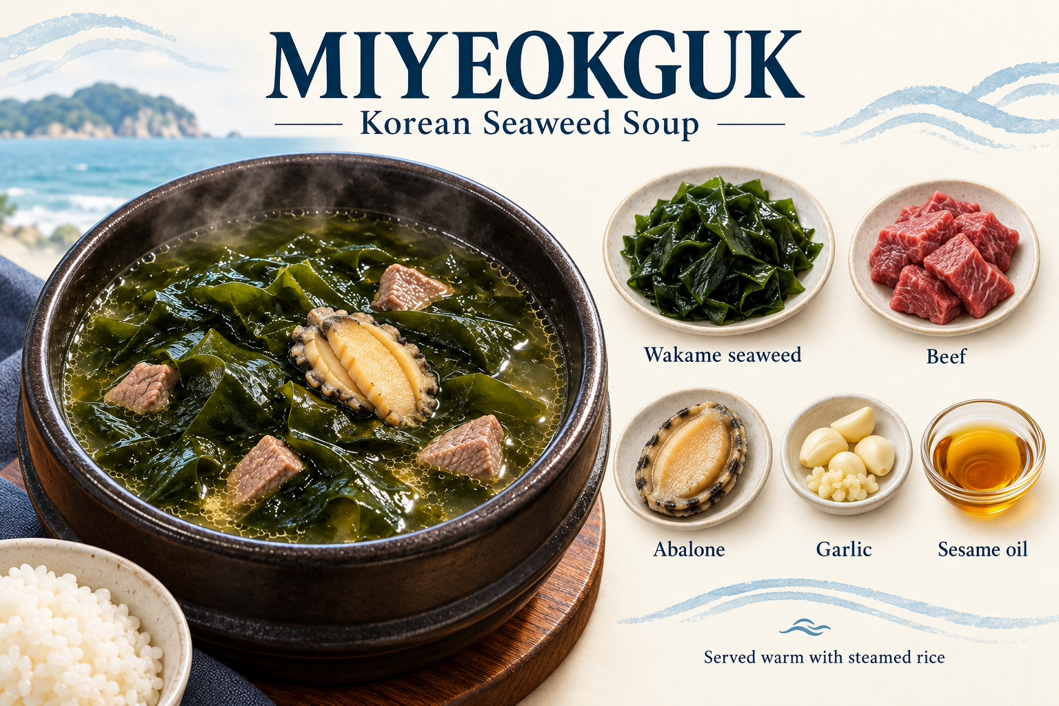 Main ingredients for Miyeokguk