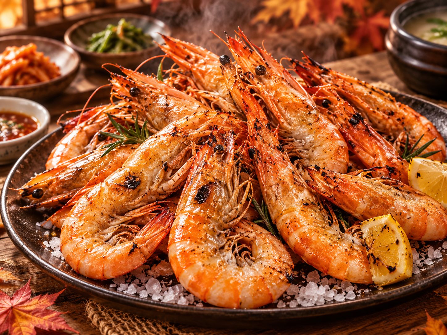 Grilled Daeha Korean seasonal food