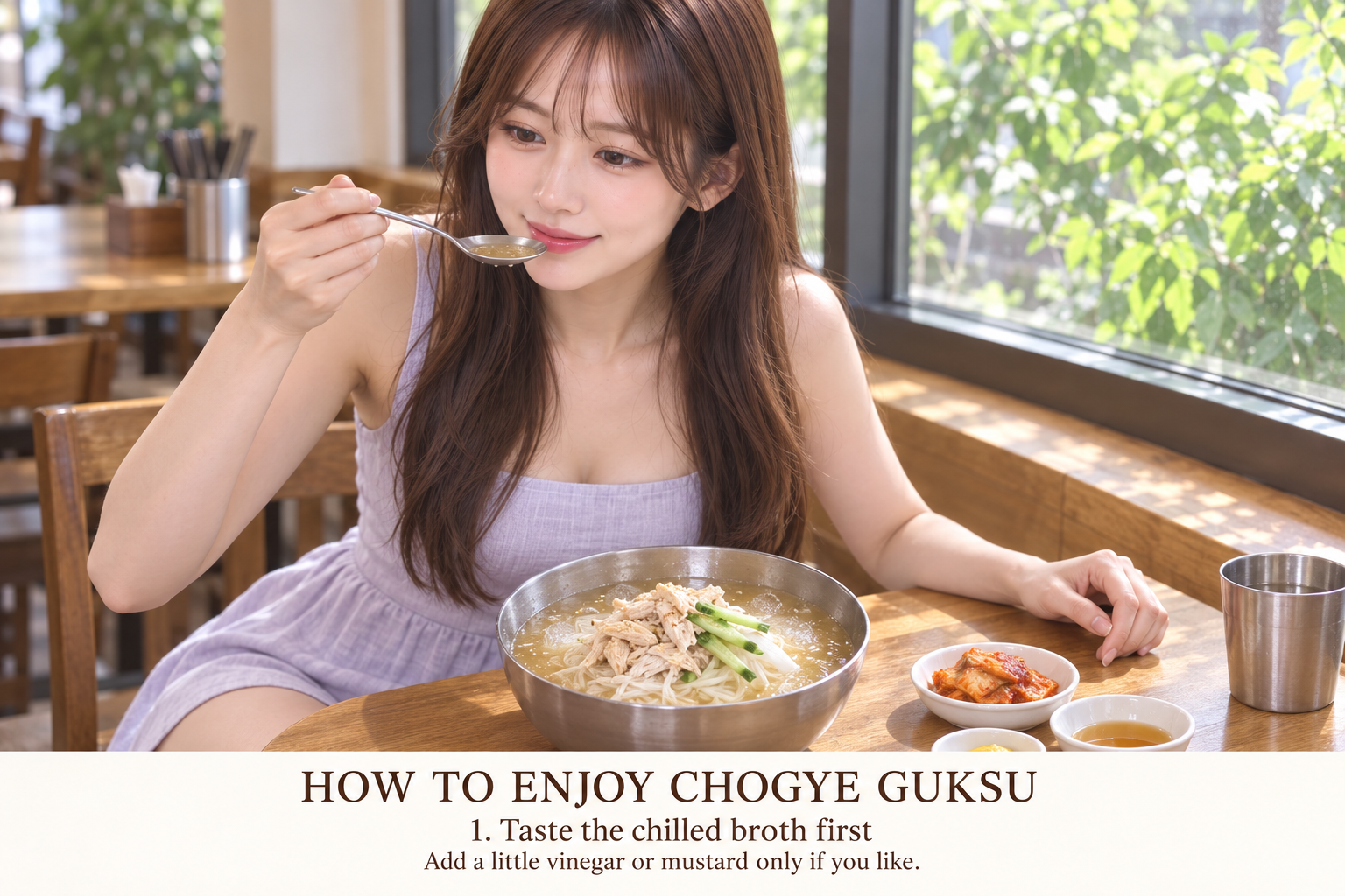 1. Taste the cold broth before adding vinegar or mustard.