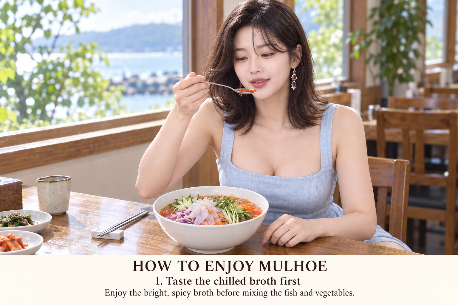 1. Taste a spoonful of the chilled broth before mixing.