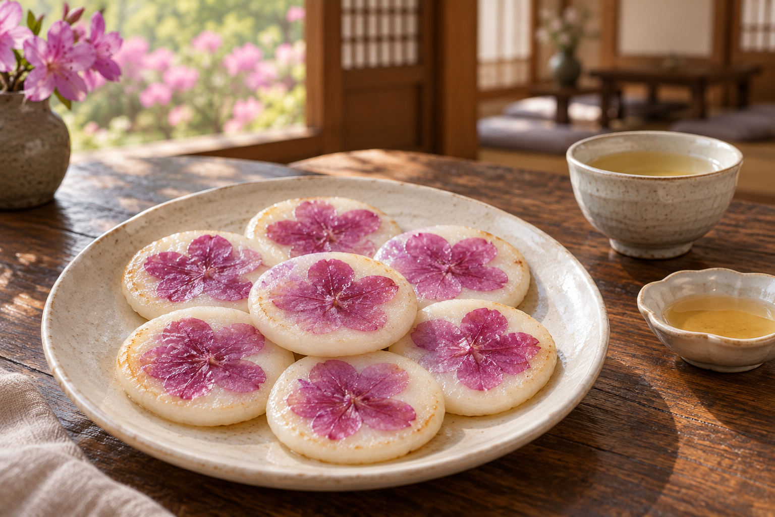 Jindallae Hwajeon Korean seasonal food