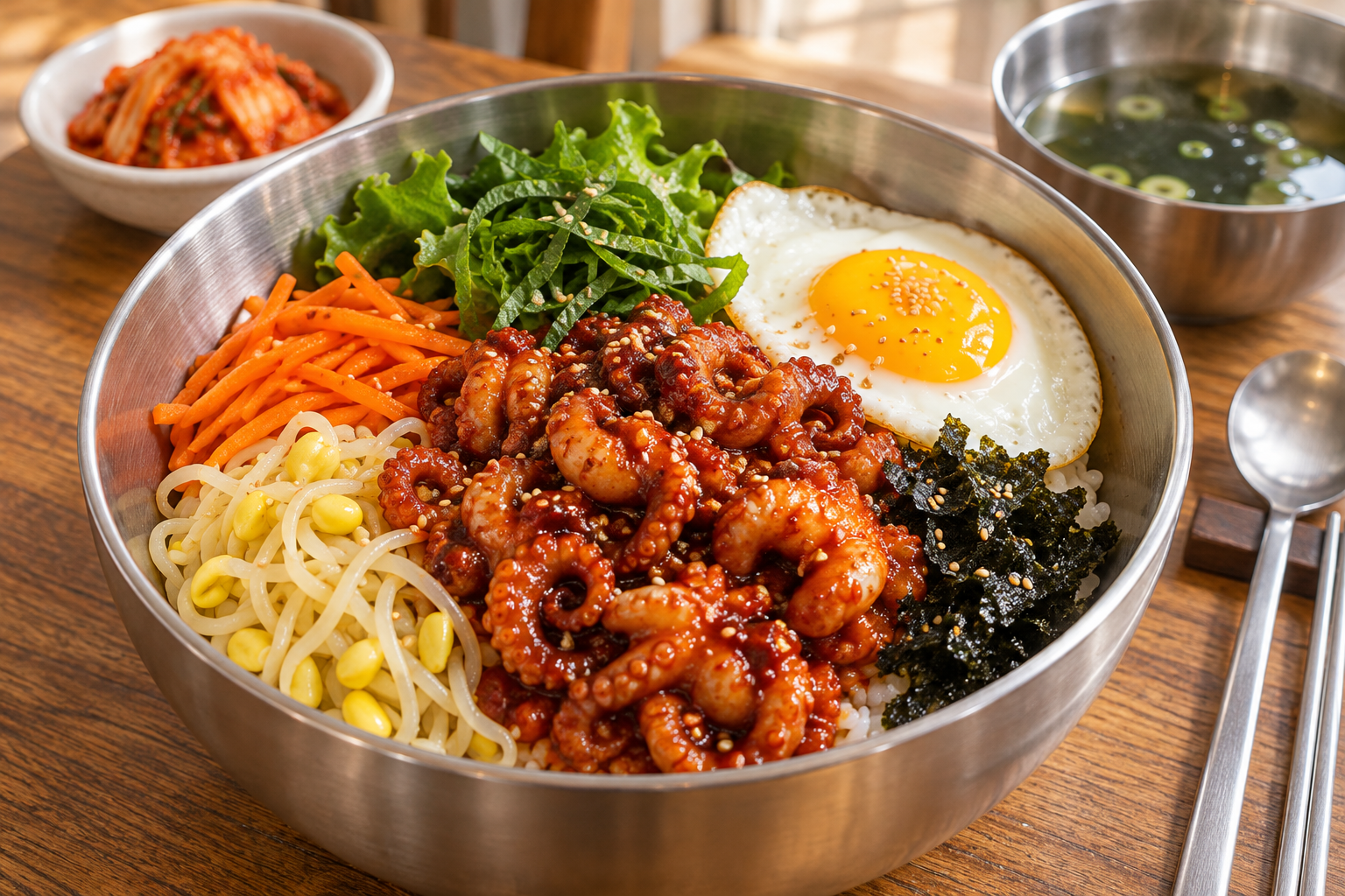 Jjukumi Bibimbap Korean seasonal food