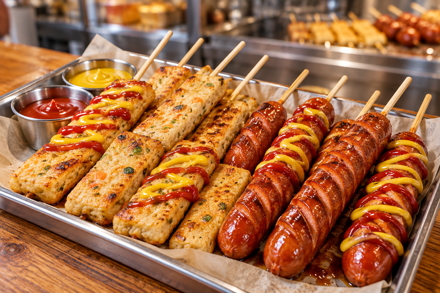 Hotba & Sausage Skewers Korean street food