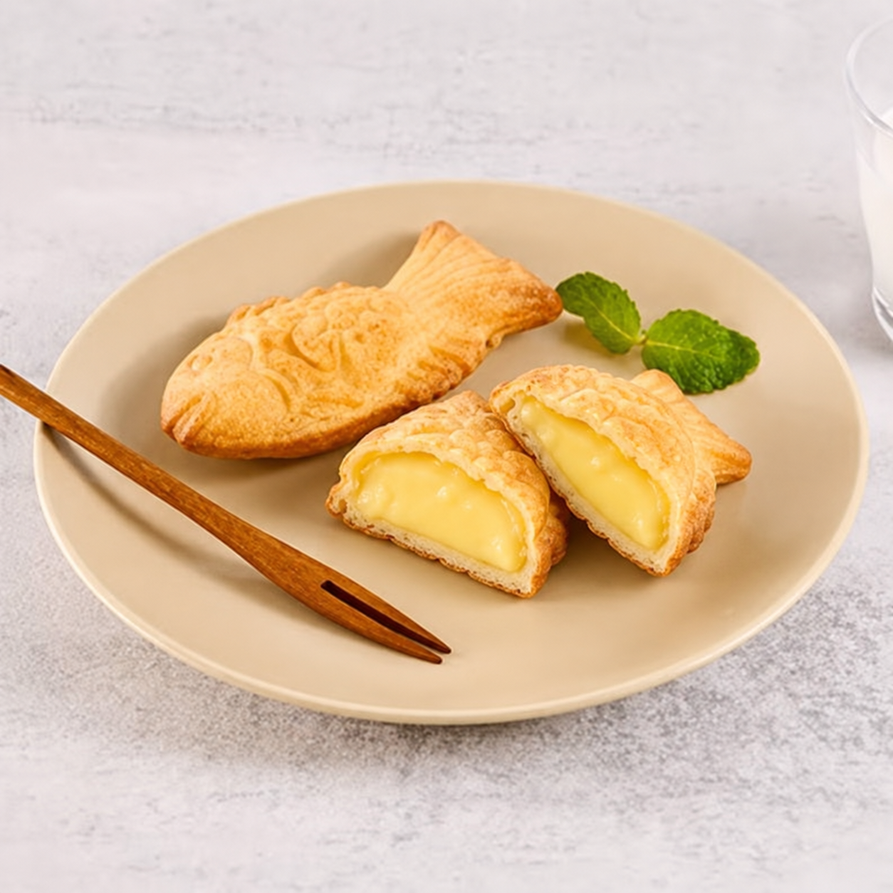 Custard bungeoppang filling
